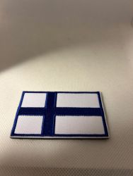 Suomen lippu -kangasmerkki, 5 x 8 cm